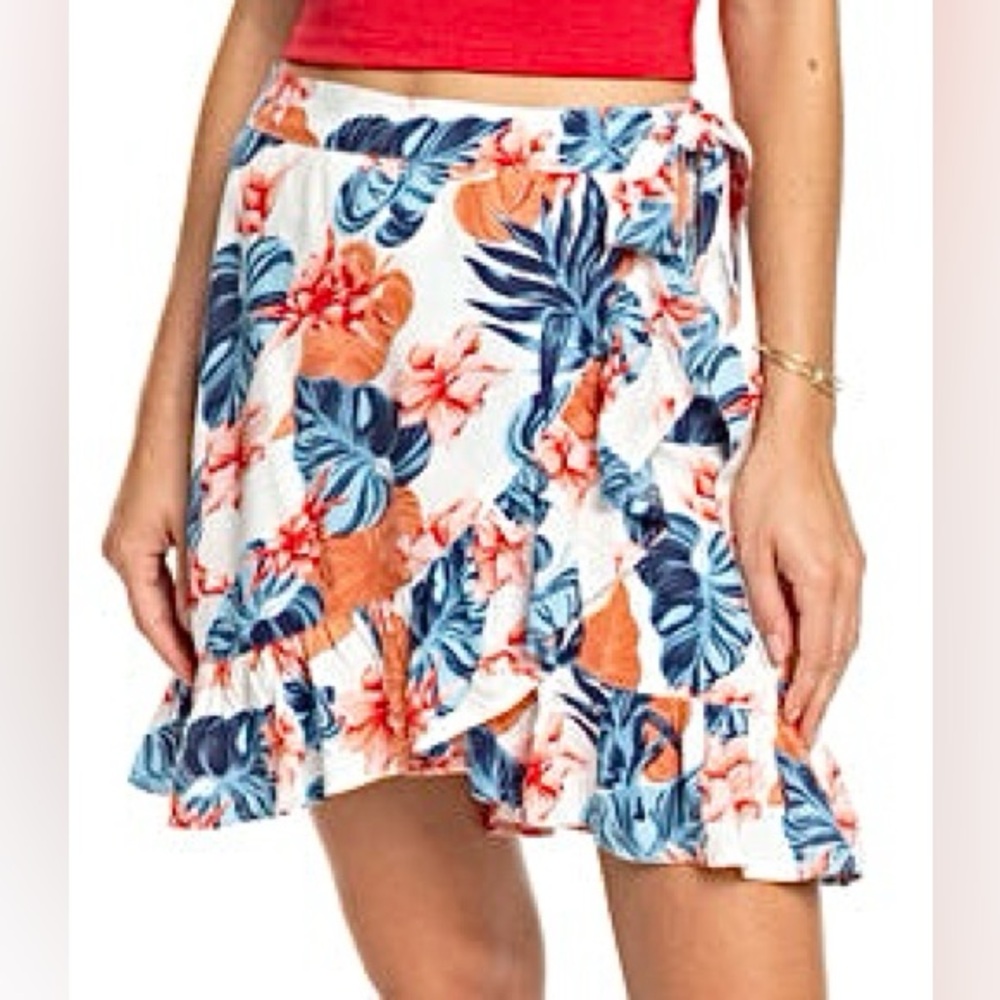 Roxy Tropical Floral Mini Skirt XSmall